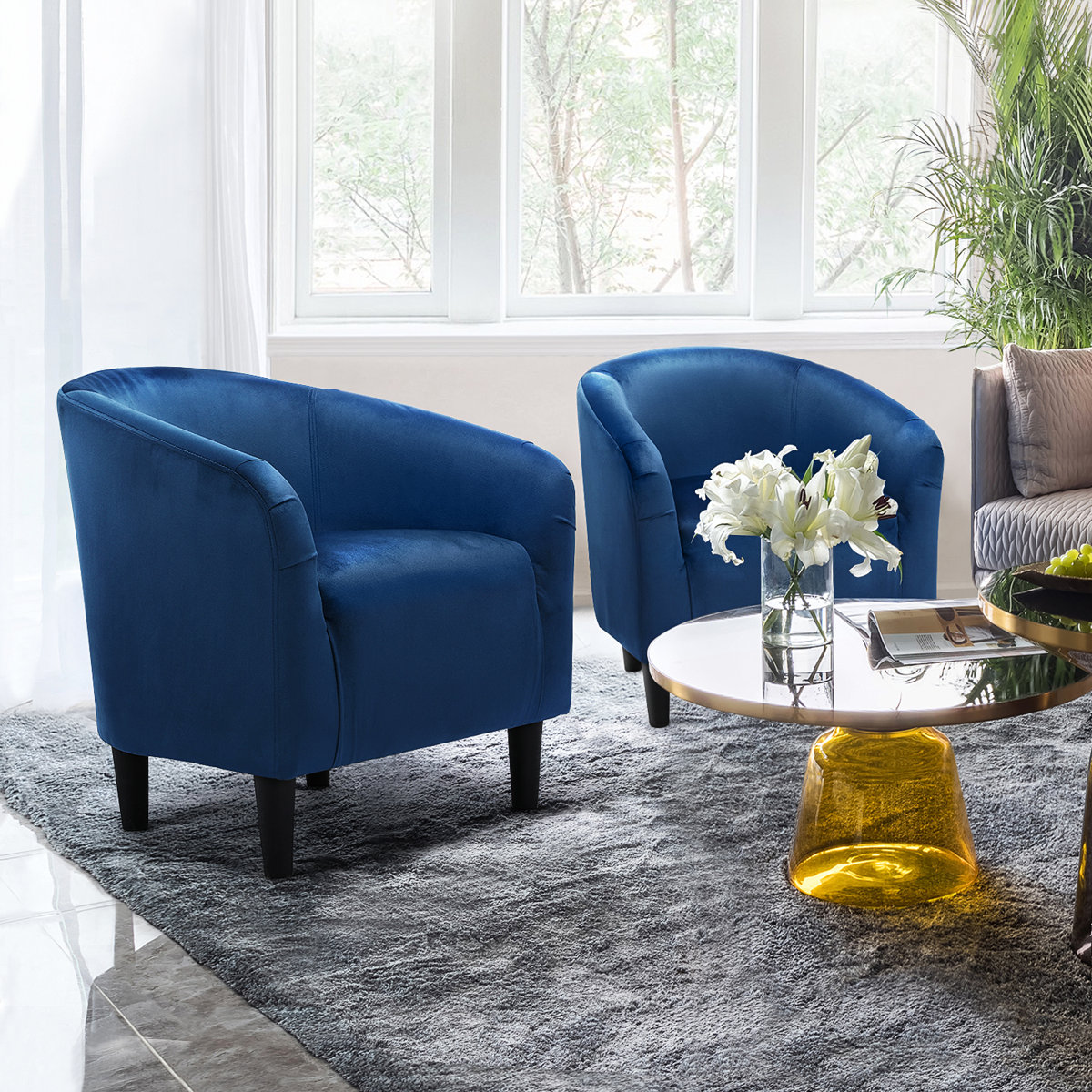 Robeson 28" Wide Velvet Barrel Chair